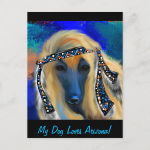 Afghaanse windhond briefkaart
