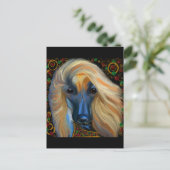 Afghaanse windhond briefkaart (Staand voorkant)