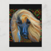 Afghaanse windhond briefkaart (Voorkant)