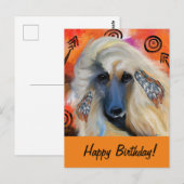 Afghaanse windhond          briefkaart (Voorkant / Achterkant)
