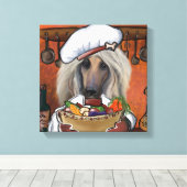 Afghaanse windhond canvas afdruk (Insitu (Houten vloer))