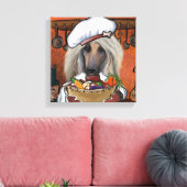 Afghaanse windhond canvas afdruk (Insitu (Woonkamer))
