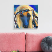 Afghaanse windhond canvas afdruk (Insitu (Woonkamer))