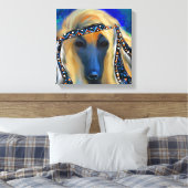 Afghaanse windhond canvas afdruk (Insitu (Slaapkamer))