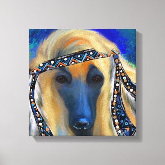 Afghaanse windhond canvas afdruk (Voorkant)