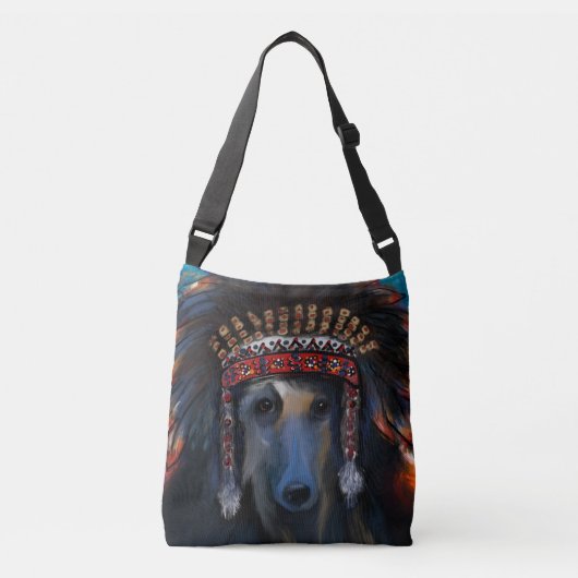 Afghaanse windhond     crossbody tas (Voorkant)