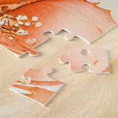 Afghaanse windhond en perzik lelies legpuzzel (Zijkant)