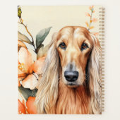 Afghaanse windhond en perzik lelies planner (Achterkant)