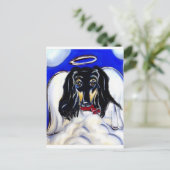 Afghaanse windhond engel briefkaart (Staand voorkant)