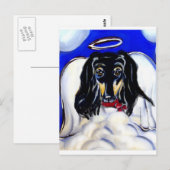 Afghaanse windhond engel briefkaart (Voorkant / Achterkant)