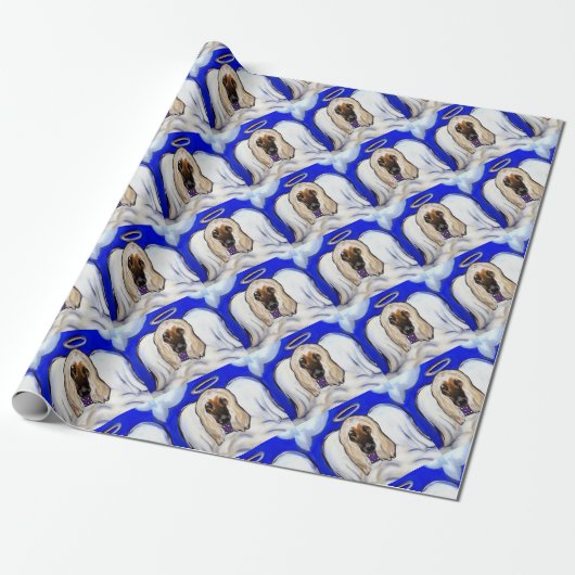 Afghaanse windhond engel cadeaupapier (Uitgerold)