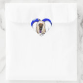 Afghaanse windhond engel hart sticker (Tas)
