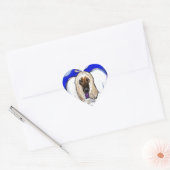 Afghaanse windhond engel hart sticker (Envelop)