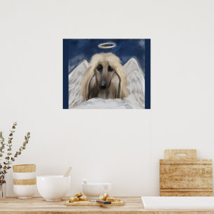 Afghaanse windhond engel poster