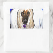 Afghaanse windhond engel rechthoekige sticker (Tas)