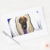 Afghaanse windhond engel rechthoekige sticker (Envelop)