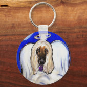 Afghaanse windhond engel sleutelhanger (Voorkant)
