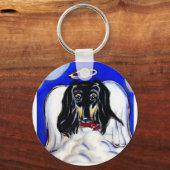 Afghaanse windhond engel sleutelhanger (Voorkant)