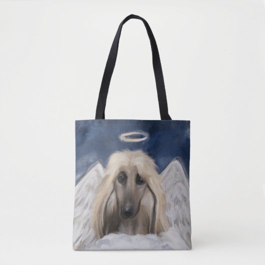 Afghaanse windhond engel tote bag (Voorkant)