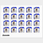Afghaanse windhond engel vierkante sticker (Vel)