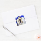 Afghaanse windhond engel vierkante sticker (Envelop)