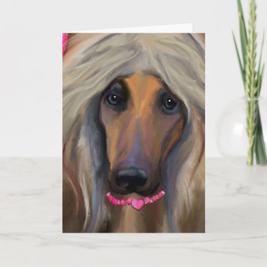 Afghaanse windhond  feestdagen kaart (Voorkant)
