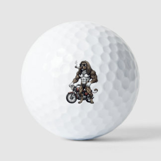 Afghaanse windhond, gespierd, getatoeëerd, bodybui golfballen