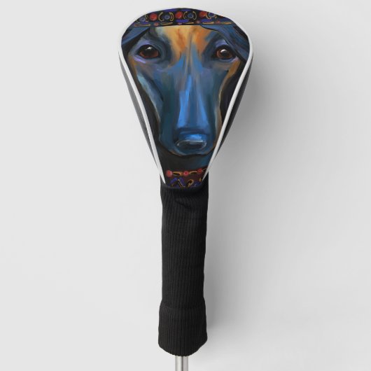 Afghaanse windhond golfheadcover (Voorkant)