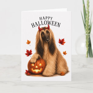 Afghaanse windhond Halloween duivelsdrog Kaart