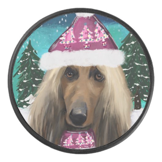 Afghaanse windhond hockey puck (Voorkant)