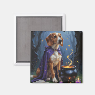 Afghaanse windhond honden whimische Halloween-schi Magneet