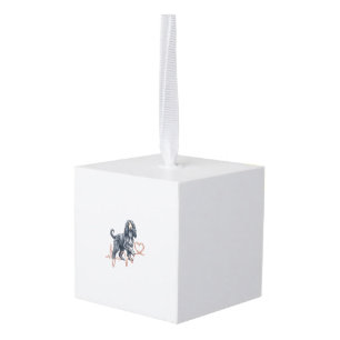 Afghaanse windhond hondenhartslag lijn hart decoratie