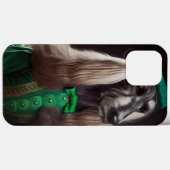 Afghaanse windhond in St. Patrick's Day-jurk Case-Mate iPhone Case (Achterkant (horizontaal))