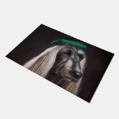 Afghaanse windhond in St. Patrick's Day-jurk Deurmat (Schuin)