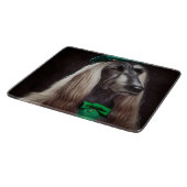Afghaanse windhond in St. Patrick's Day-jurk Snijplank (Hoek)