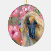 Afghaanse windhond    keramisch ornament (Links)