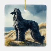 Afghaanse windhond keramisch ornament (Achterkant)