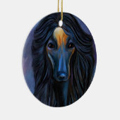 Afghaanse windhond   keramisch ornament (Rechts)