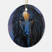 Afghaanse windhond   keramisch ornament (Links)