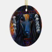 Afghaanse windhond keramisch ornament (Rechts)