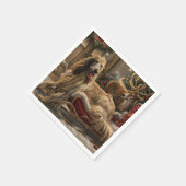 Afghaanse Windhond Kerst Feestelijk Servet (Hoek)