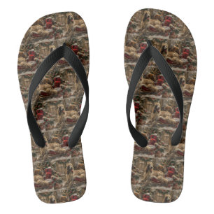 Afghaanse Windhond Kerst Feestelijk Teenslippers