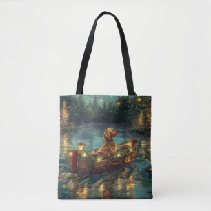 Afghaanse Windhond Kerst Feestelijke Reis Tote Bag