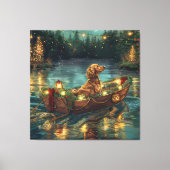 Afghaanse windhond Kerst viering reis Canvas Afdruk (Voorkant)