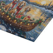 Afghaanse windhond Kerstboot Vakantie Snijplank (Hoek)