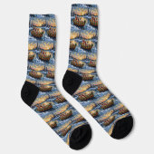Afghaanse windhond Kerstboot Vakantie Sokken (Rechts)