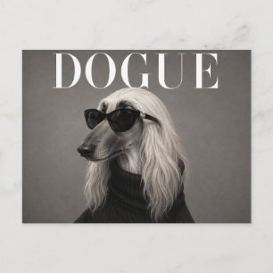 Afghaanse windhond luxe mode editorial briefkaart