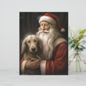 Afghaanse windhond met Sinterklaas Festive Kerstmi (Staand voorkant)
