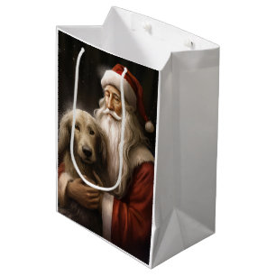 Afghaanse windhond met Sinterklaas Festive Kerstmi Medium Cadeauzakje