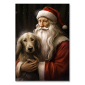 Afghaanse windhond met Sinterklaas Kerstmis Kaart (Achterkant)